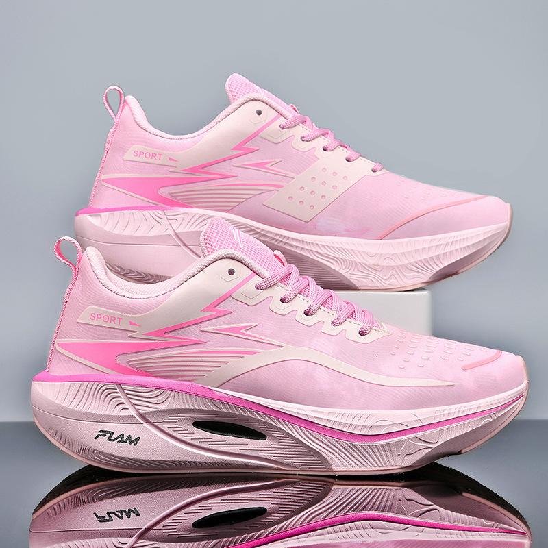 Running shoes new men's shoes leather sneakers carbon plate ultra-light rebound wear-resistant couple shoes youth running body test shoes
