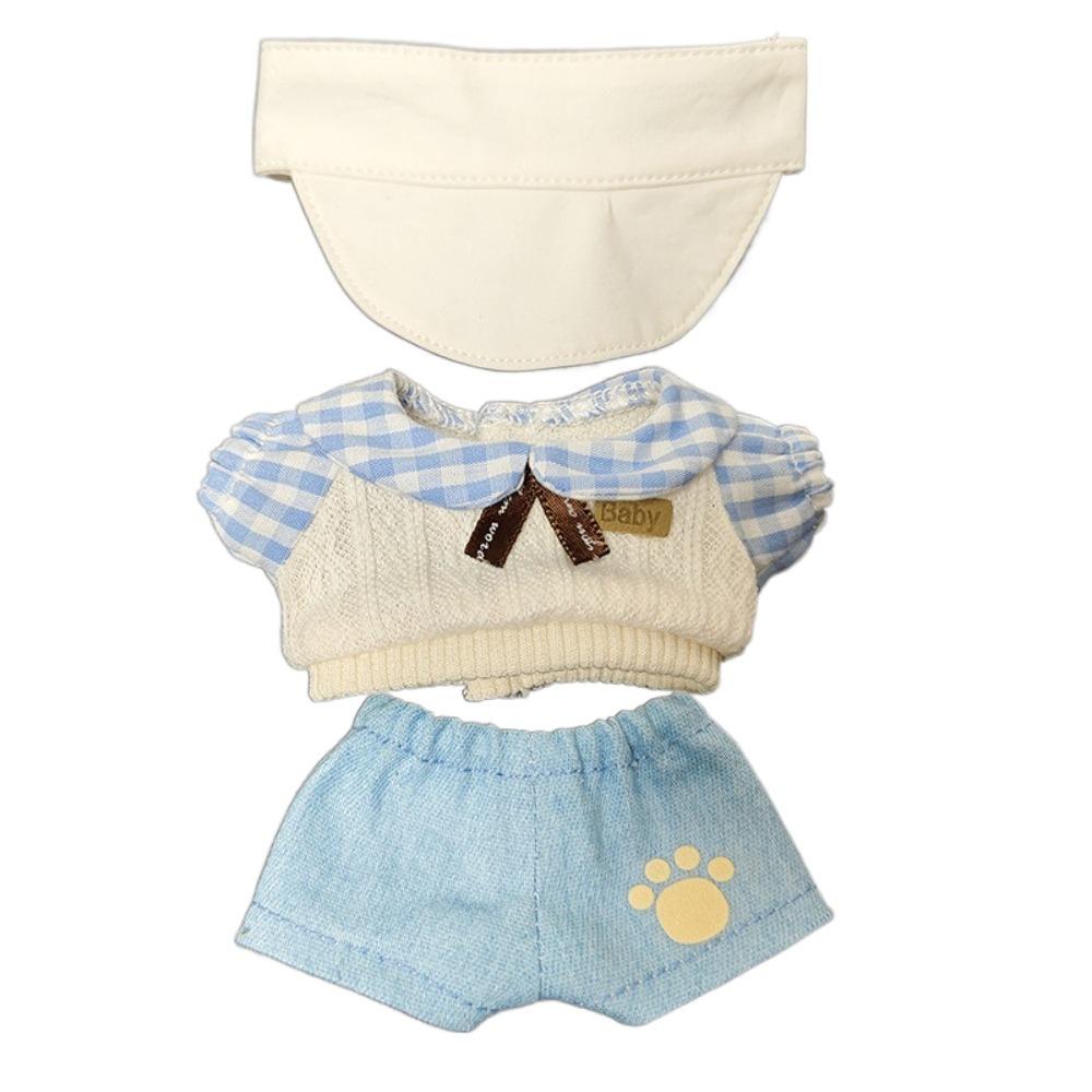 Colorful Sweater Pant Hat Set Replacement Games Doll Outfit 10CM Cotton Doll Clothes Kids Toys