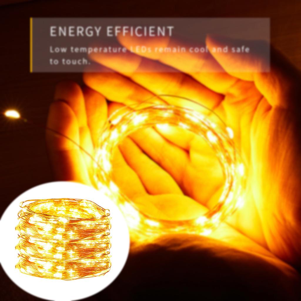 10 м 100 светодиодов USB светодиодные гирлянды водонепроницаемые, водонепроницаемые IP65 теплые белые огни