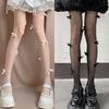 Ultra-Thin Bowknot Pearl Pantyhose Transparent Leggings Women Fashion Sweet Girls Stockings Party