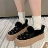 2024 Trendy Fashion Women's Plush Cotton Shoes Ladies Casual Comfortable Warm Walking Shoes