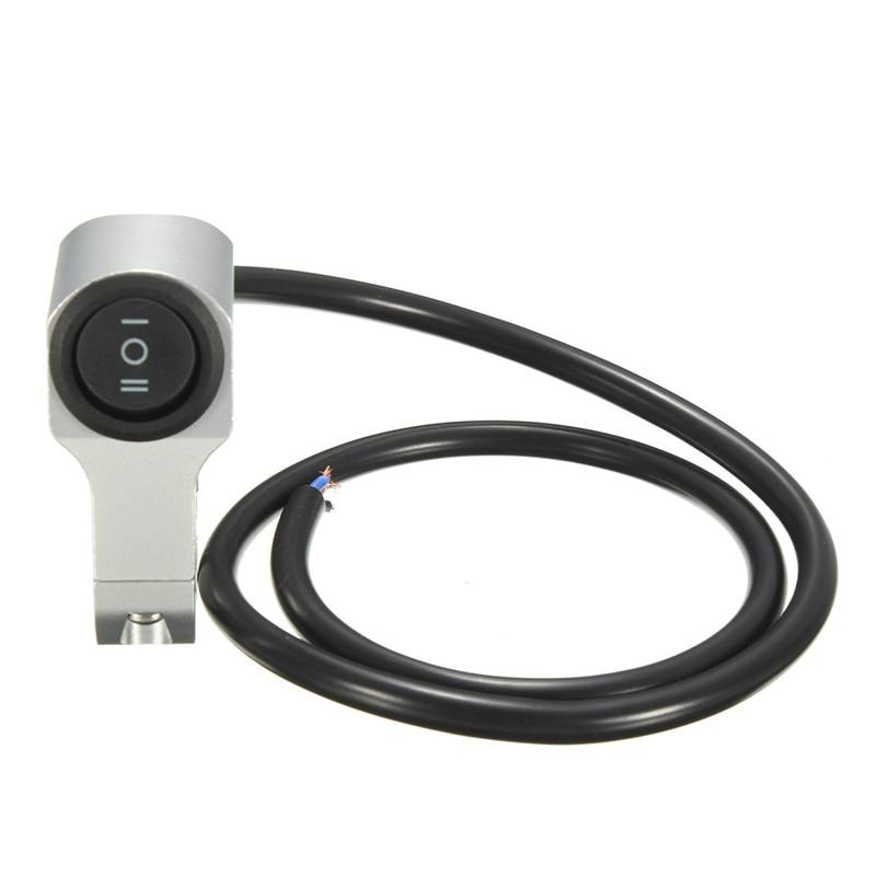 22 см 7/8 дюйма из алюминиевого сплава, переключатель фар на руль мотоцикла, трехпозиционный водонепроницаемый переключатель, 12 В, противотуманный прожектор, ретро-переключатель