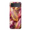 Чехол для телефона Samsung Galaxy Z Flip 6 5 4 Прозрачный для Samsung Z Flip 3 Жесткий корпус из ПК Модный градиентный узор с перьями