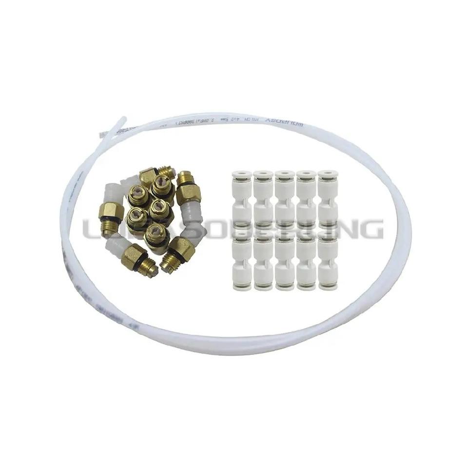 5m Air Line Hose+10pcs 4mm Straight Connectors+10pcs M8 Air Valve For Mercedes Suspension Repair Kits