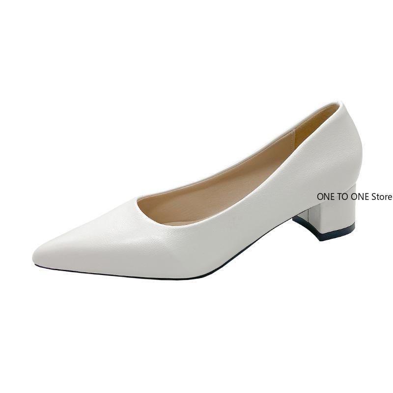 Большой размер 35-42 Базовые туфли-лодочки Острый носок Высокий каблук Туфли-лодочки для женщин Туфли для платья Мелкие Белые Свадебные туфли Черные J235214