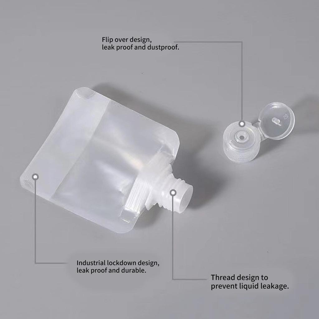 Многоразовый пакет с откидной крышкой для жидкой косметики 30 мл, 50 мл и 100 мл, пакеты для дозатора лосьона