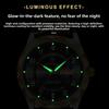 Swiss Mens Quartz Watch With Leather Strap And Luminous Dial For Casual Wear