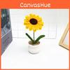 Twisted Rod Plush Sunflower Potted Desktop And Office Decoration Ornament