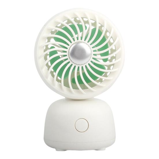 Desktop Small Fan Cartoon Animal Ear Shape USB Powered Bedroom Desk Fan Adjustable Wind Speeds Anti-Slip Base Fan