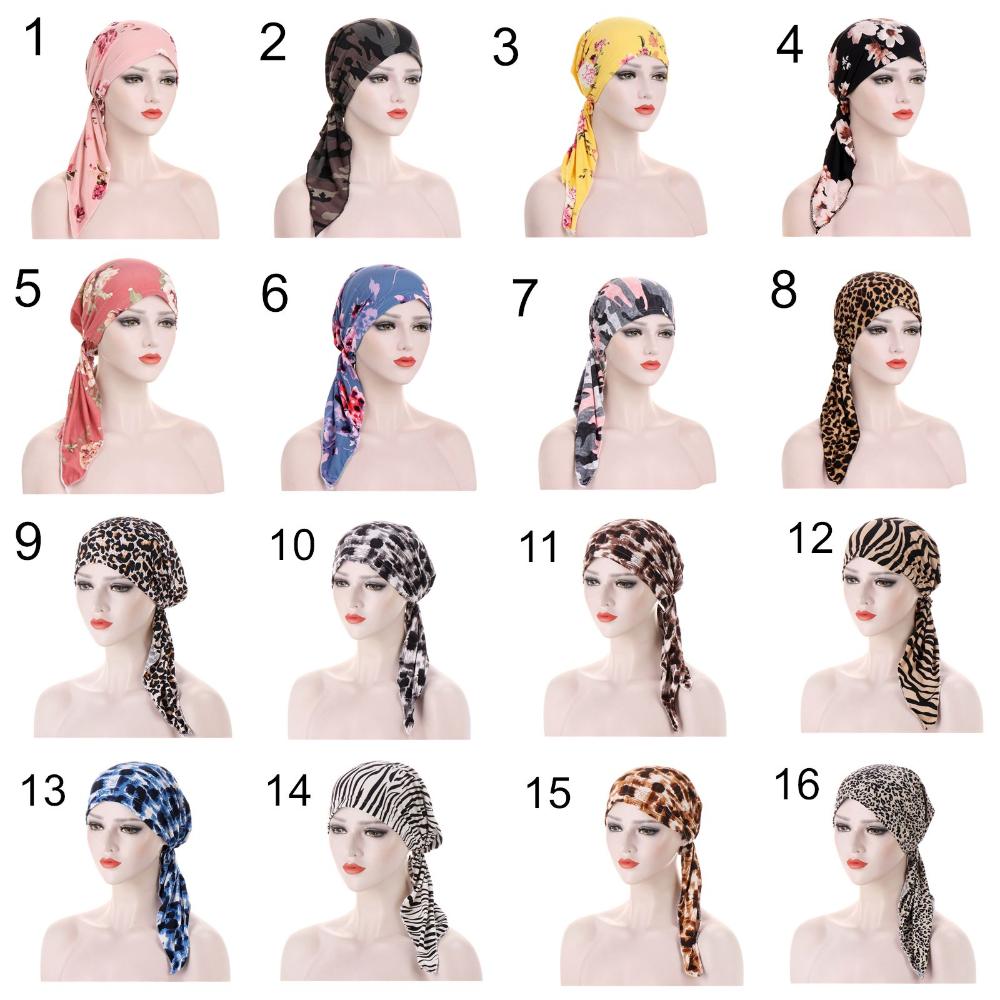 Headwear Women Cancer Hair Loss Head Wrap Chemo Hat Turban Cap Muslim Hijab