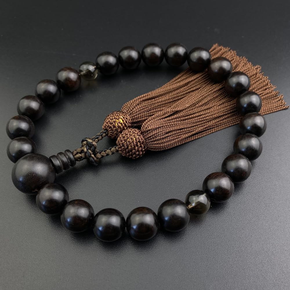 Четки Myorenka для молитвы 22 неформальные молитвы Tentama Tetsutoki молитвенные четки для памяти подходят для всех буддистов коричневого цвета, бусины, черное дерево,