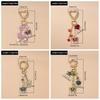 Hanger Enamel Butterfly Keychain DIY Heart Key Ring Cute Flower Pendant  Women