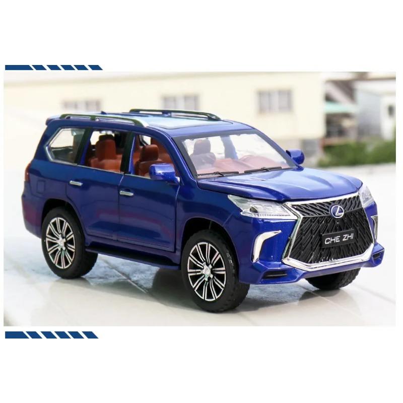 1/24 Lexus LX570 литой игрушечный автомобиль с инерционным механизмом, литой металлический игрушечный автомобиль со звуком и светом, 6 открытых дверей для детей, подарок, бесплатная доставка