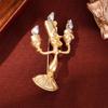 Брошь-подсвечник Tale Lumiere Из прочного сплава Ювелирное изделие с эмалированным акцентом Для особых случаев