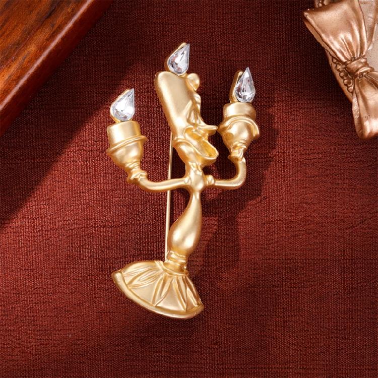 Брошь-подсвечник Tale Lumiere Из прочного сплава Ювелирное изделие с эмалированным акцентом Для особых случаев