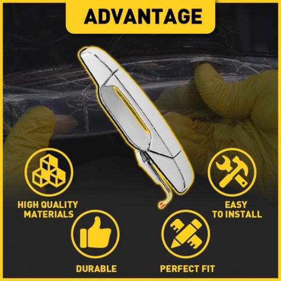 Door Handle Set For 2007-2013 Chevrolet Avalanche Outer Front Primed 15915660