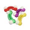 Bone Shape TPR Aggressive Chewer Teeth Cleaning Toy Pet Rubber Bite Interactive Dog Chew Toys