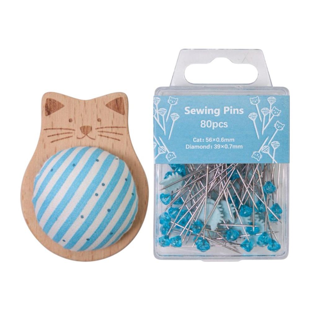 80pcs DIY Crafts Sewing Pin Holder Multi-Color Safety Pins Durable Pin Cushion  Apparel Accessories