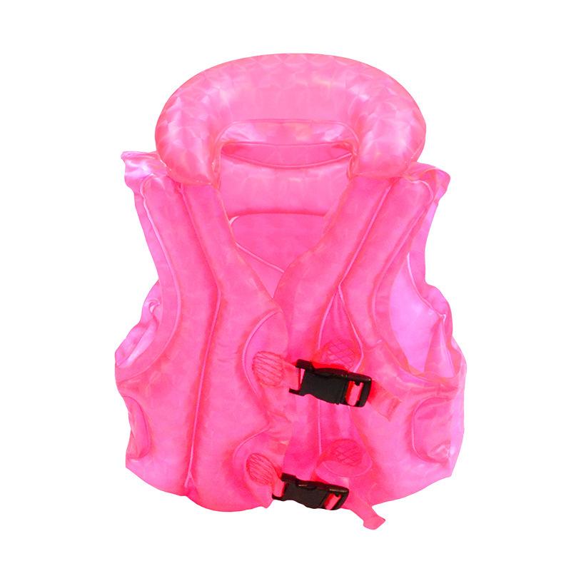 1Pcs Baby Swimming Equipment Children'S Fluorescent Inflatable Vest Life Jacket Thickened Swimming Clothes