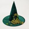 Высококачественная зеленая фестивальная шляпа ведьмы для Хэллоуина, аксессуар для костюма, широкополая, для косплея, удобный головной убор, украшение, реквизит