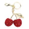 Cherry Keychain Sparkly Bling Cute Cherry Rhinestone Keyring Pendant for Purses Handbags