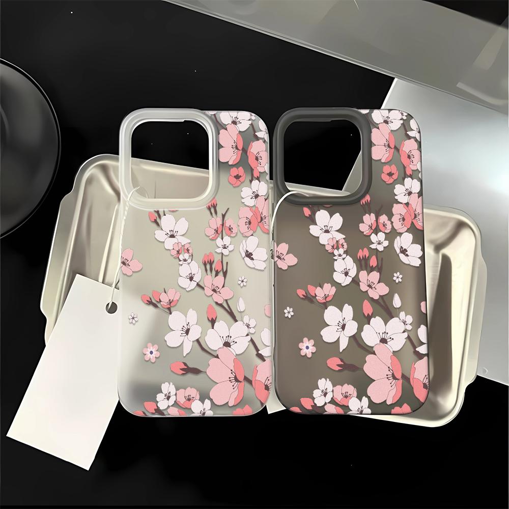 Plum Blossoms Soft Phone Case For IPhone 17 16 15 14 13 12 11 15 Pro Max 7 8 XR XS Transparent Silicone Soft Cover Case