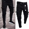 Men Jeans Casual Skinny Stretch Slim Fit Pencil Pants Black Trousers Denim Pants