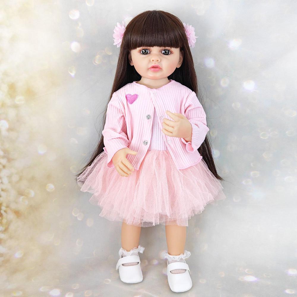 55cm Full Vinyl Baby Doll - Children's Day Gift, Reborn Companion & Bath Toy.