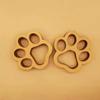 30 PCS  Wooden Hollow Dog Bone Wooden Paw Print Crafts DIY Gift Party Decoration Label Painting Handmade