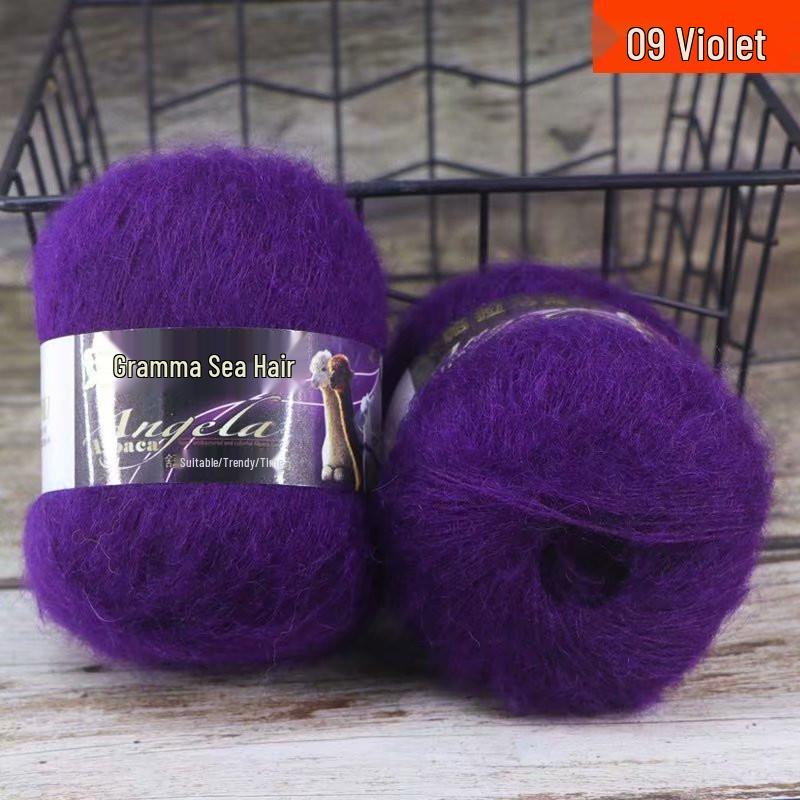 Пряжа из ангоры и мохера - 42 г, тонкая, с длинным ворсом, для вязания крючком, спицами и на машине, идеальна для пальто и шалей, бесплатная доставка