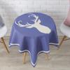 Nordic Deer Printing Decorative Fabric Cover Towel Living Room Balcony Fashion Small Tablecloth Dustproof Square Tablecloth