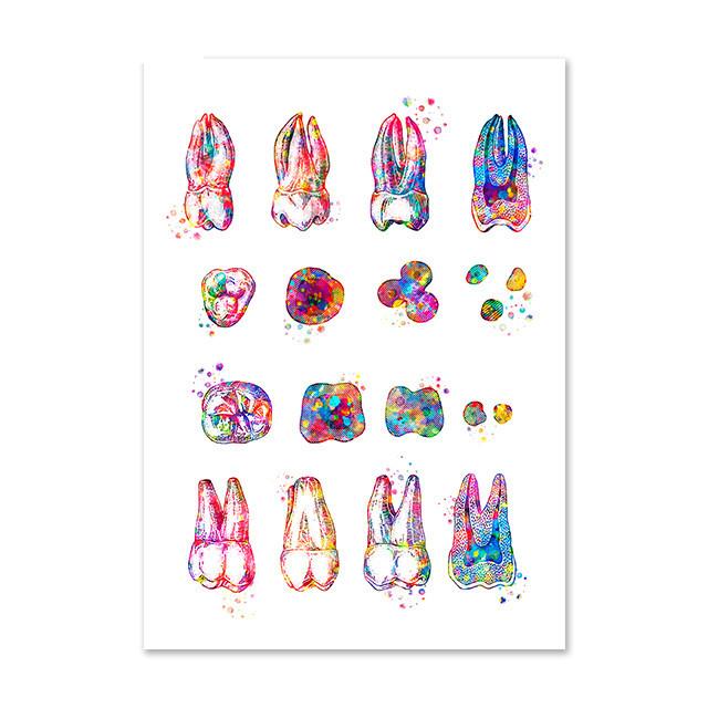 Абстрактная зубная фея, стоматолог-гигиенист, клиника, картина, настенный художественный постер, холст, принт, зубы, настенные панно, декоративные картины