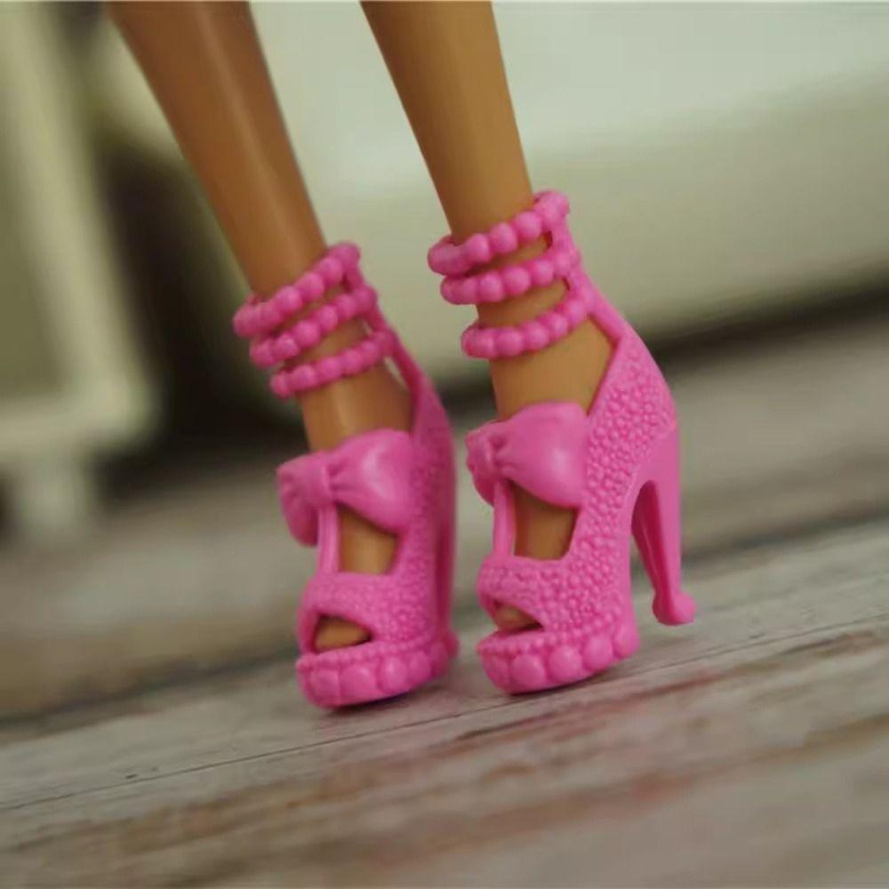 Plastic Female Doll Boots Fashion Dolls Accessories High Quality High Heels Shoes  Doll Accessories