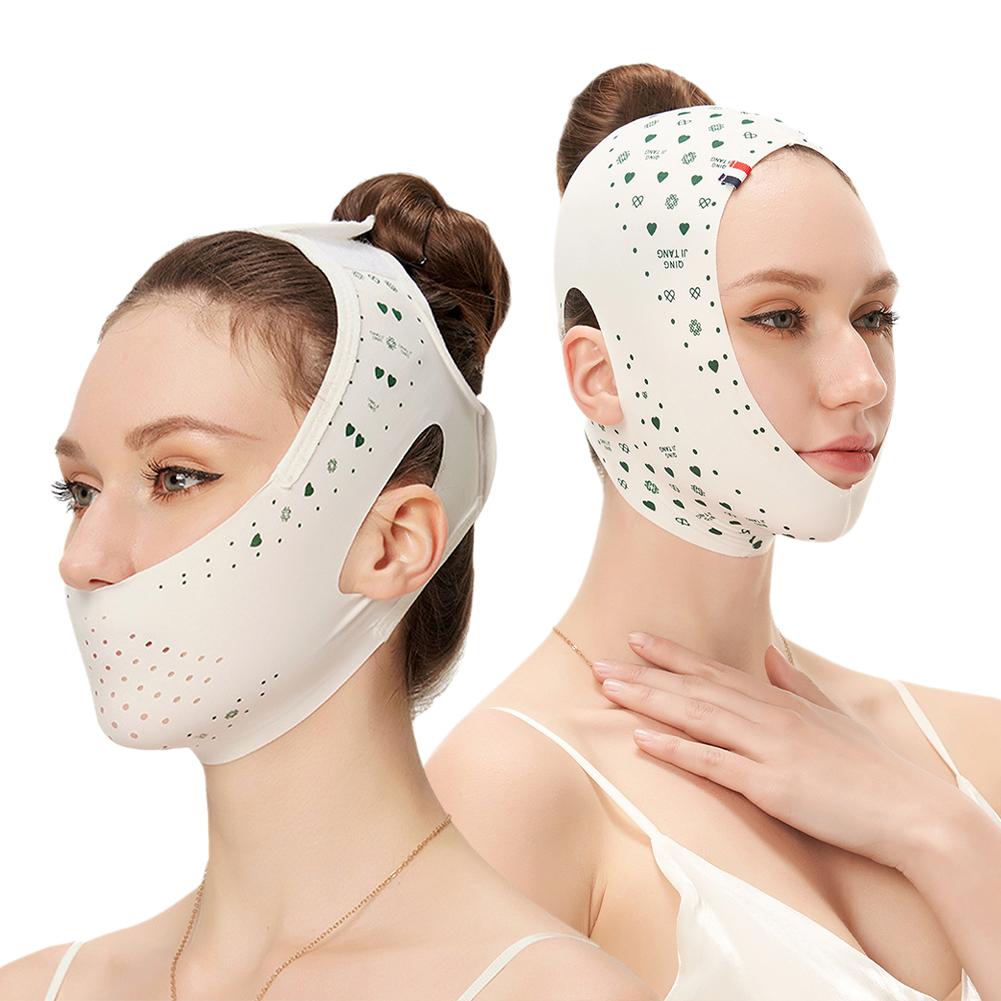 Дышащая V-образная повязка для лица, подтягивающая щеки, тонкая маска для лица, уменьшающая морщины, моделирующая повязка, анти-P1C8