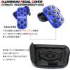 LEXLEYS Hilux GUN125 Series Aluminum Pedal Accelerator Brake Cover No Tools Required with Non-slip Rubber Custom Dress Up Parts (Blue)