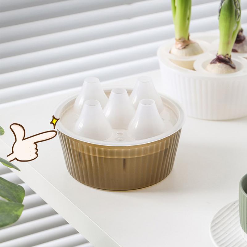 Гиацинт Тюльпан Семена Гидропонный Цветочный горшок 3/5 Отверстий Горшки для Растений Беспочвенный Растительный Горшок Ленивый Гидропонный Цветочный горшок Домашнее Украшение