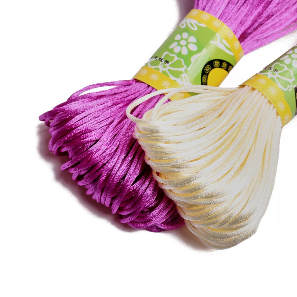 Высококачественный браслет, плетеная веревка, новая, 20 м/рулон, 2 мм, нить, китайский узел, сделай сам, кисточки, шнур макраме, нить Шамбала, ювелирные аксессуары