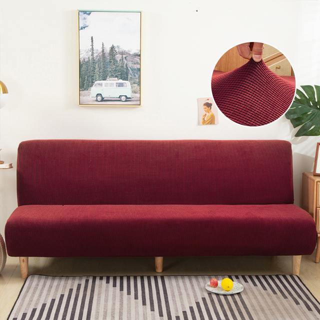 Чехол на диван-кровать из флиса, чехол для дивана без подлокотников для гостиной, эластичный складной диван, чехлы для дивана, чехлы для дома