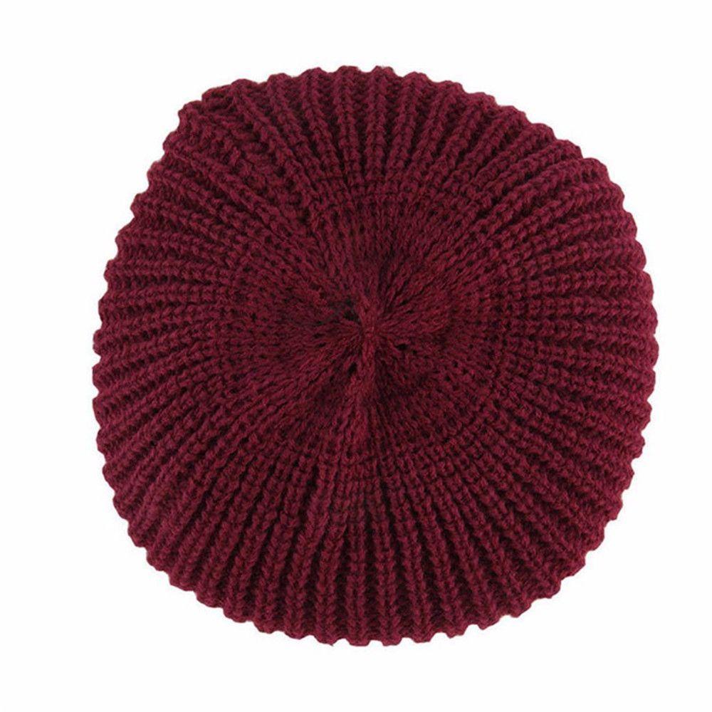Fashion Soft Outdoor Warm Beanie Hat Ski Cap Knitted Caps Wool Knitted