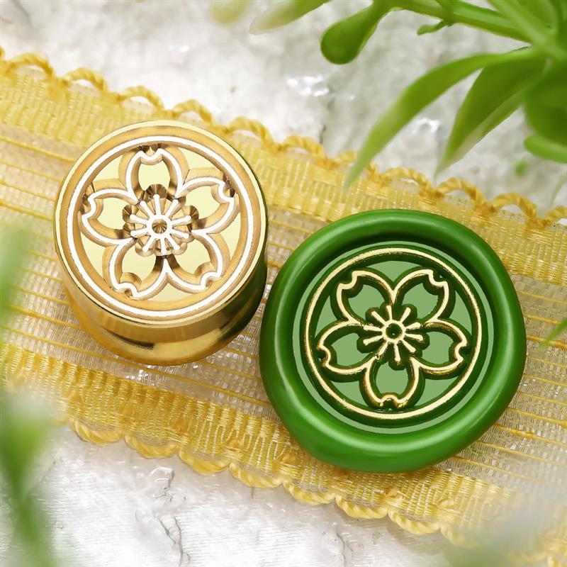 1.5cm Mini Plant Seal Stamp Leaf Rose DIY Sealing Wax Seal Decorative Greeting Cards/Invitations/Envelopes/Handbooks/Scrapbook