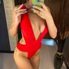 Сексуальный женский купальник с глубоким v-образным вырезом, 3 цвета, цельный купальник, женский мягкий монокини, купальный костюм, купальный костюм для леди