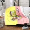 Мягкий плюшевый диван-кровать CartoonS-Spongebob, одеяла для пикника с героями мультфильмов, современное фланелевое одеяло Gedruckt Bettdecke Geschenk