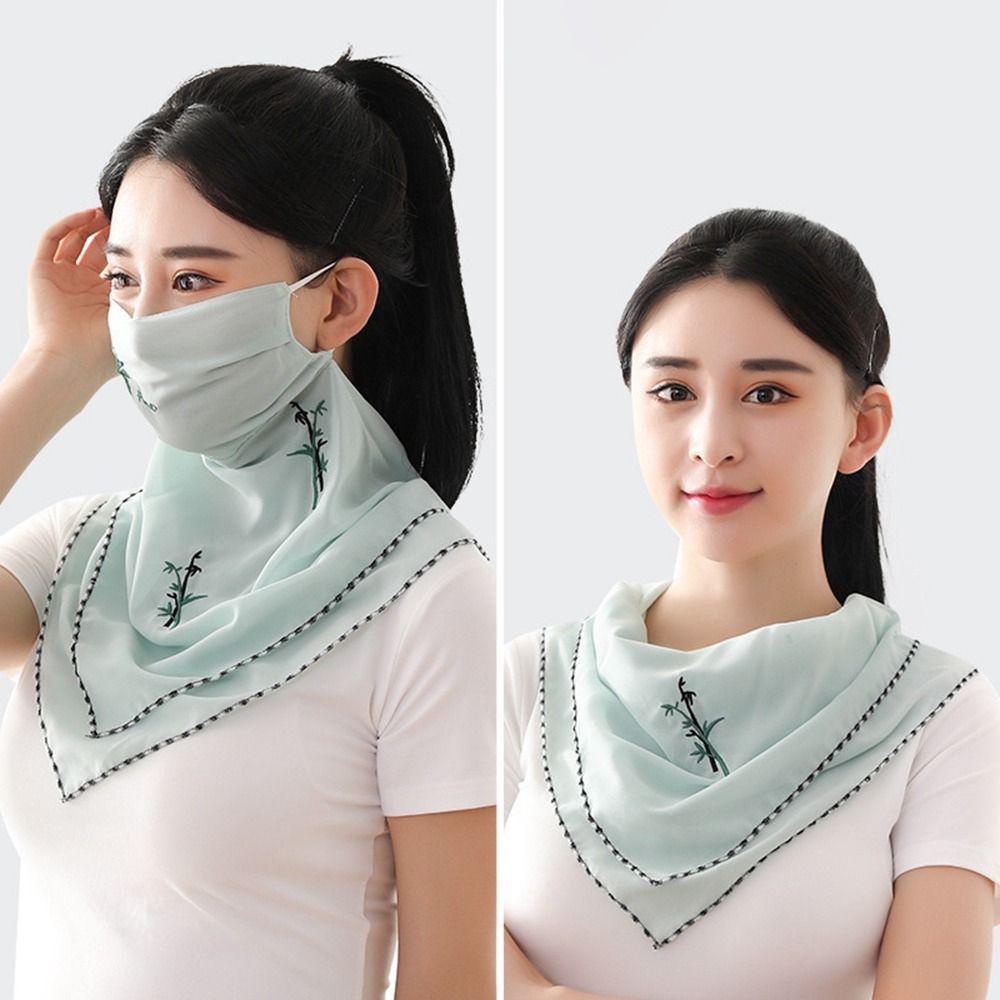Scarf Fishing Sun UV Protection Unisex Face Cover Triangular Scarf Sunscreen Veil Ice Silk Mask
