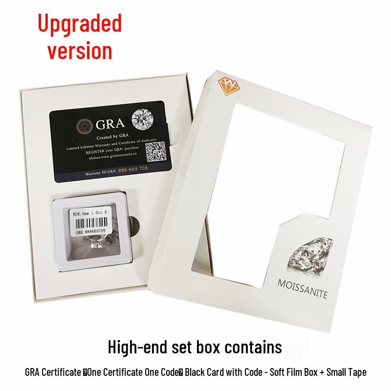 Кольцо из стерлингового серебра 925 пробы с муассанитом один карат - европейская и американская мода