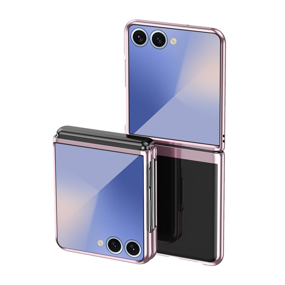 Transparent case for Samsung Galaxy Z Flip 8, Hard Case, Rose Gold Frame