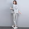 Women's Stylish Spring/Autumn 2024 Age-Reducing Casual Two-Piece Sweater Suit