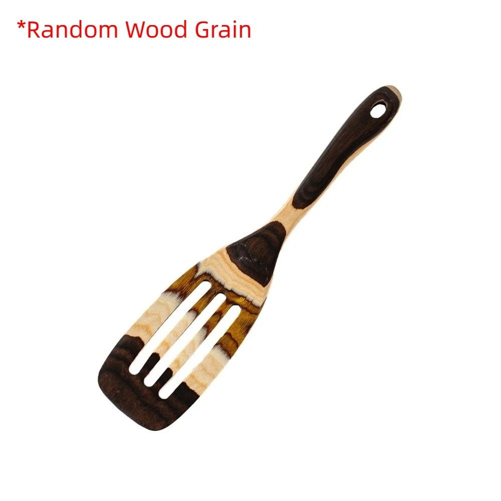 Meal Spoon Wood Spatula Not Deform with Hanging Hole Kitchen Utensils Set Moroccan Style Heat Resistant Cooking Utensils Set