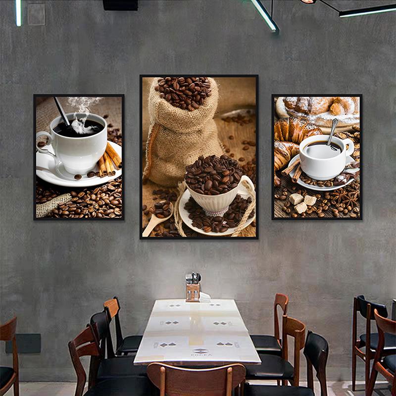 WCIC новый художественный постер на тему кофе, декоративная живопись, постер, художественная ткань, домашний фон, украшение на стену, подвесная картина