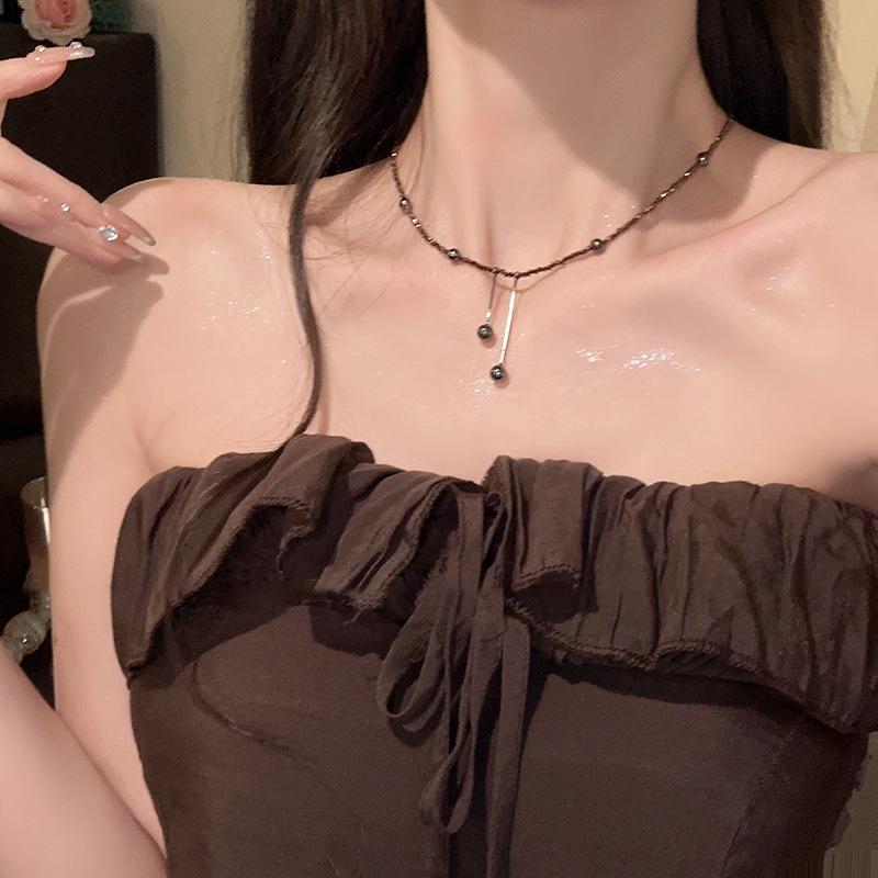 Love Heart Rivet Punk Choker Necklace - Y2K Subculture Clavicle Chain