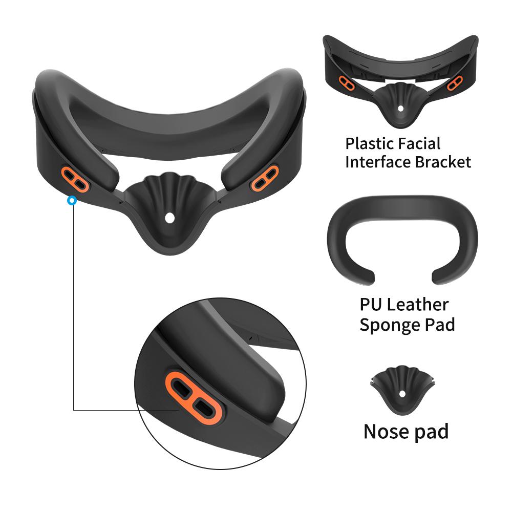 Новый удобный регулируемый сменный кронштейн из искусственной кожи для лица для Meta Quest 3S Interface Pad Cushion VR Accessories